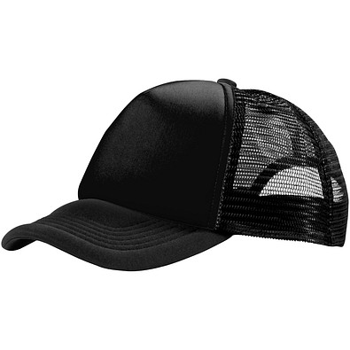 Trucker Kappe mit 5 Segmenten, schwarz