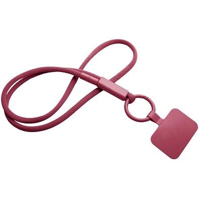 Tubyard Lanyard mit Telefonhalterung und Band aus recyceltem Kunststoff, bordeaux