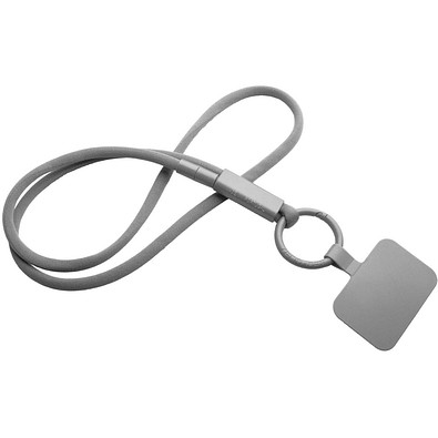 Tubyard Lanyard mit Telefonhalterung und Band aus recyceltem Kunststoff, grau
