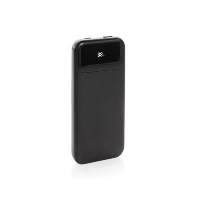 Turbopack 10000mAh Powerbank mit integr. Kabeln aus RCS rABS, schwarz
