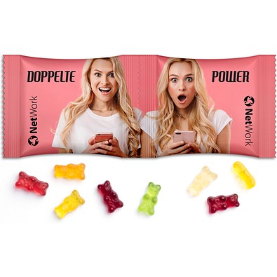 TwinSet, 10 g, Gummibärchen, Folie weiß, inkl. Druck