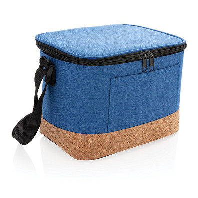 XD COLLECTION Two-Tone Kühltasche mit Korkdetails, blau