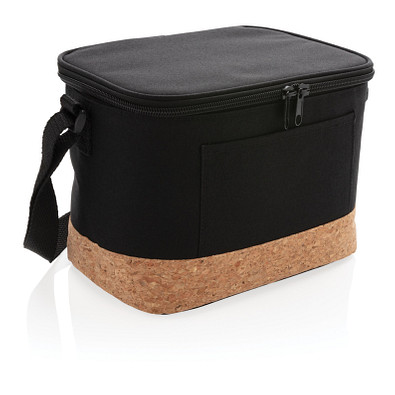 XD COLLECTION Two-Tone Kühltasche mit Korkdetails, schwarz