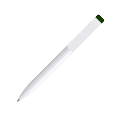 uma® Antibakterieller Kugelschreiber Effect Green, blaue Mine, weiß-dunkelgrün