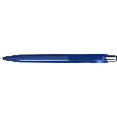 uma® BEAT transparent Druckkugelschreiber, dunkelblau