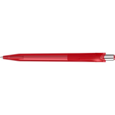 uma® BEAT transparent Druckkugelschreiber, rot