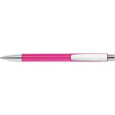 uma® CANDY transparent M SI Druckkugelschreiber, magenta
