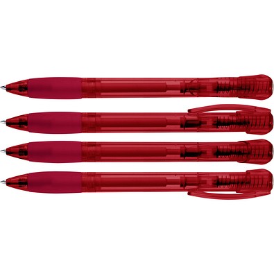 uma® FANTASY transparent Druckkugelschreiber, rot