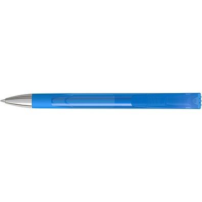 uma® LOOK grip transparent SI Druckkugelschreiber, hellblau