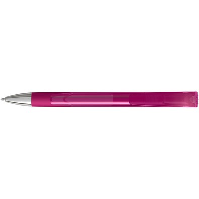 uma® LOOK grip transparent SI Druckkugelschreiber, magenta