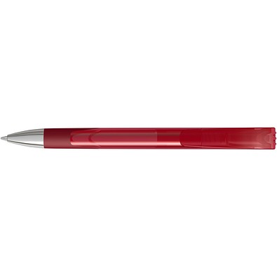 uma® LOOK grip transparent SI Druckkugelschreiber, rot