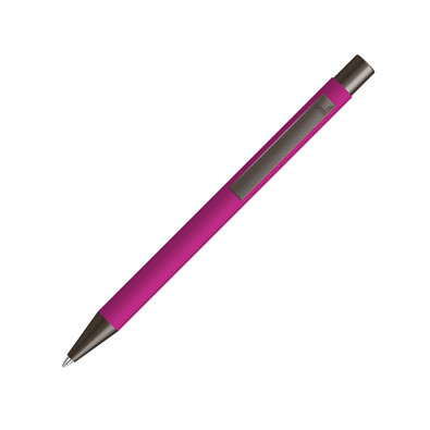 uma® Metall-Kugelschreiber Straight Gum, blaue Mine, pink