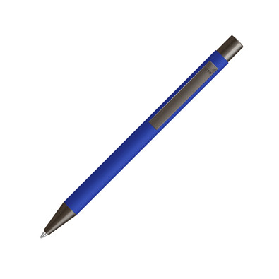 uma® Metall-Kugelschreiber Straight Gum, blaue Mine, mittelblau