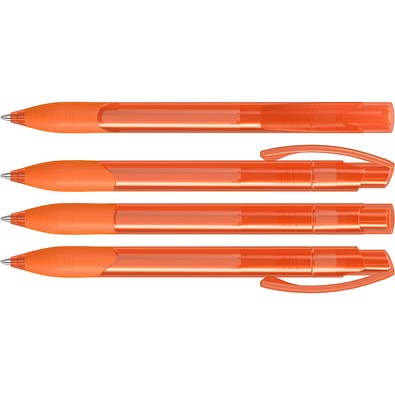 uma® OMEGA grip transparent Druckkugelschreiber, orange