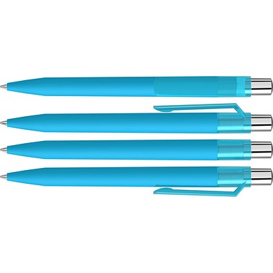 uma® ON TOP K transparent SI GUM Druckkugelschreiber, cyan