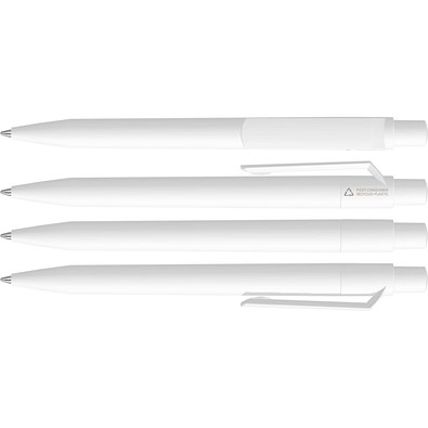 uma® ON TOP RECY Druckkugelschreiber, weiss
