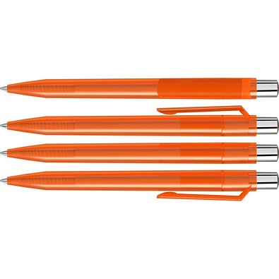 uma® ON TOP transparent SI Druckkugelschreiber, orange