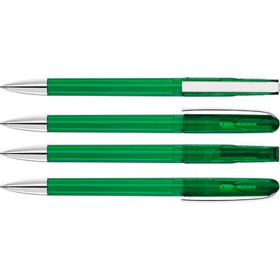 uma® PUR transparent SI Drehkugelschreiber, dunkelgrün