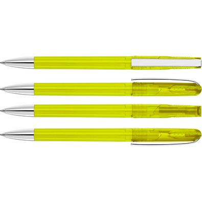 uma® PUR transparent SI Drehkugelschreiber, gelb