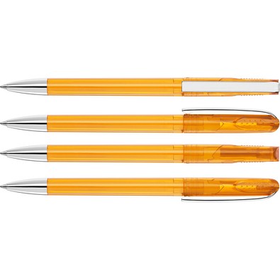 uma® PUR transparent SI Drehkugelschreiber, ocker