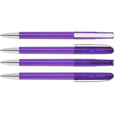 uma® PUR transparent SI Drehkugelschreiber, violett