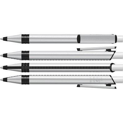 uma® RECYCLED PET PEN ALUMA Druckkugelschreiber, weiss