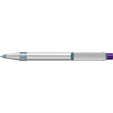 uma® RECYCLED PET PEN ALUMA transparent Druckkugelschreiber, dunkelviolett