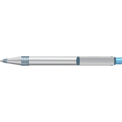 uma® RECYCLED PET PEN ALUMA transparent Druckkugelschreiber, hellblau