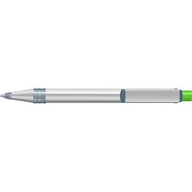 uma® RECYCLED PET PEN ALUMA transparent Druckkugelschreiber, mittelgrün