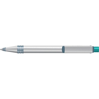 uma® RECYCLED PET PEN ALUMA transparent Druckkugelschreiber, petrol