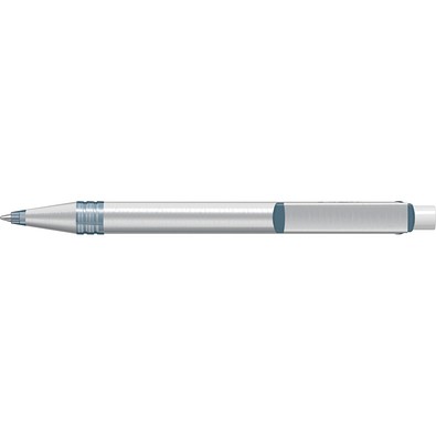 uma® RECYCLED PET PEN ALUMA transparent Druckkugelschreiber, weiss
