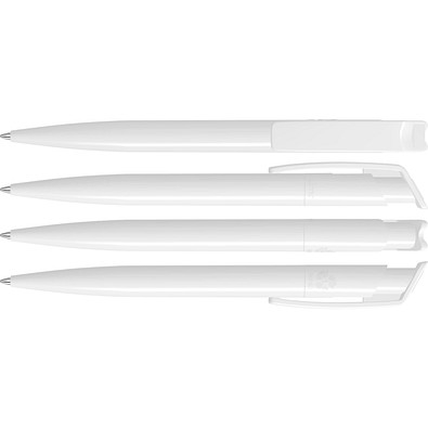 uma® RECYCLED PET PEN Druckkugelschreiber, weiss