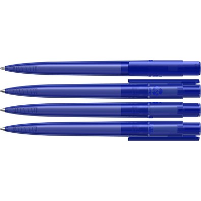 uma® RECYCLED PET PEN PRO transparent Druckkugelschreiber, blau