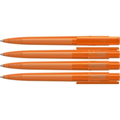 uma® RECYCLED PET PEN PRO transparent Druckkugelschreiber, orange
