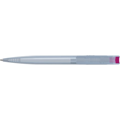 uma® RECYCLED PET PEN transparent SG Druckkugelschreiber, magenta