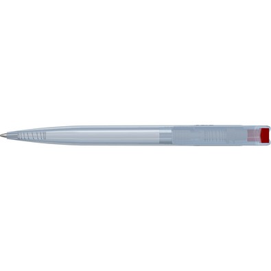 uma® RECYCLED PET PEN transparent SG Druckkugelschreiber, rot