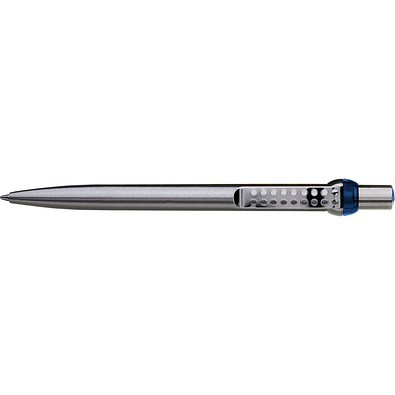 uma® RONDO chrom L Druckkugelschreiber, blau