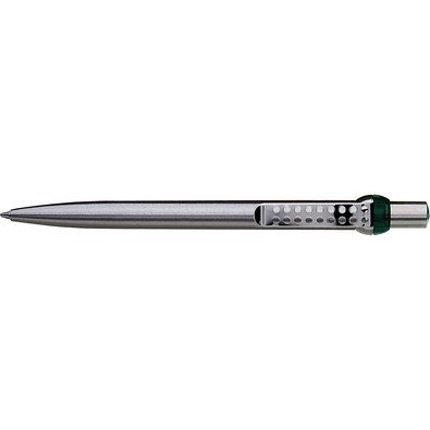 uma® RONDO chrom L Druckkugelschreiber, grün