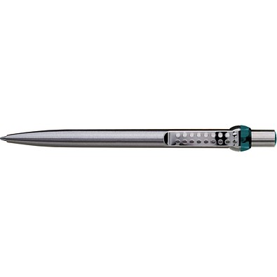 uma® RONDO chrom L Druckkugelschreiber, petrol