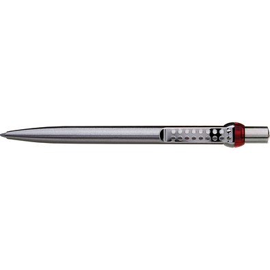 uma® RONDO chrom L Druckkugelschreiber, rot