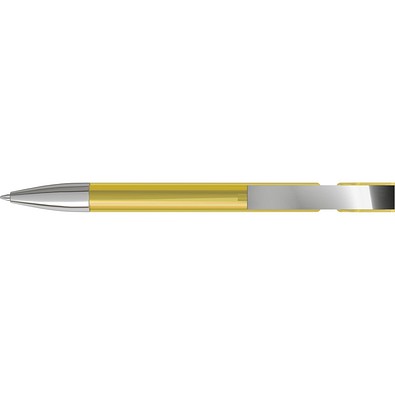 uma® SKY transparent M SI Druckkugelschreiber, ocker
