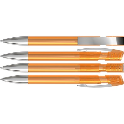 uma® SKY transparent M SI Druckkugelschreiber, orange