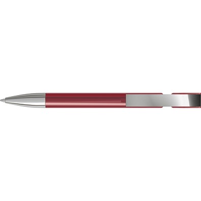 uma® SKY transparent M SI Druckkugelschreiber, rot