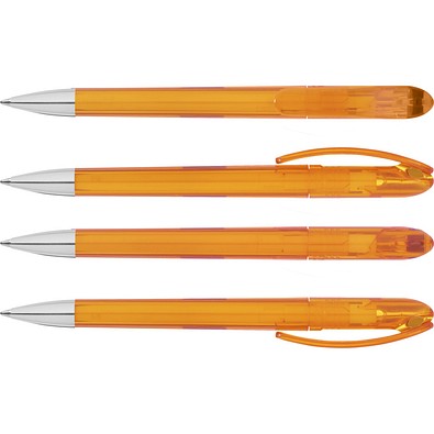 uma® SPOT transparent SI Druckkugelschreiber, orange