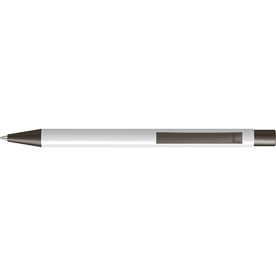 uma® STRAIGHT Druckkugelschreiber, weiss