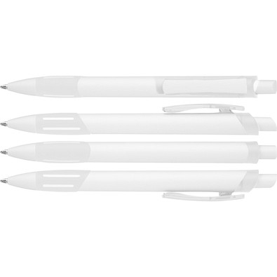 uma® STRIPE Druckkugelschreiber, weiss