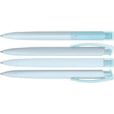 uma® TRINITY K transparent GUM Druckkugelschreiber, pastell blau