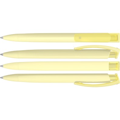 uma® TRINITY K transparent GUM Druckkugelschreiber, pastell gelb