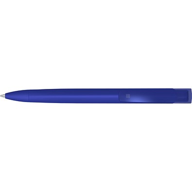 uma® TRINITY K transparent RECY Druckkugelschreiber, dunkelblau