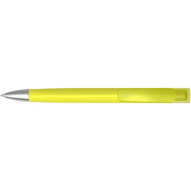 uma® Druckkugelschreiber TrinityGum, mit Metallspitze, blaue Mine, gelb